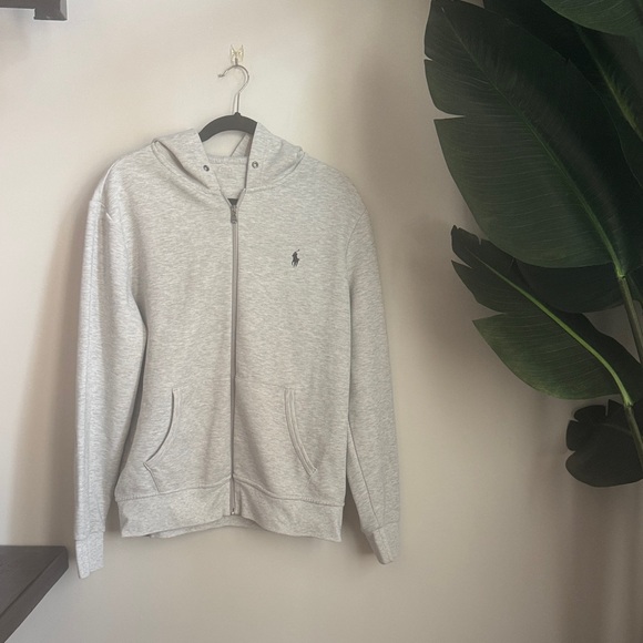 Polo Ralph Lauren Heather Gray Hoodie Zip Up - Picture 1 of 7